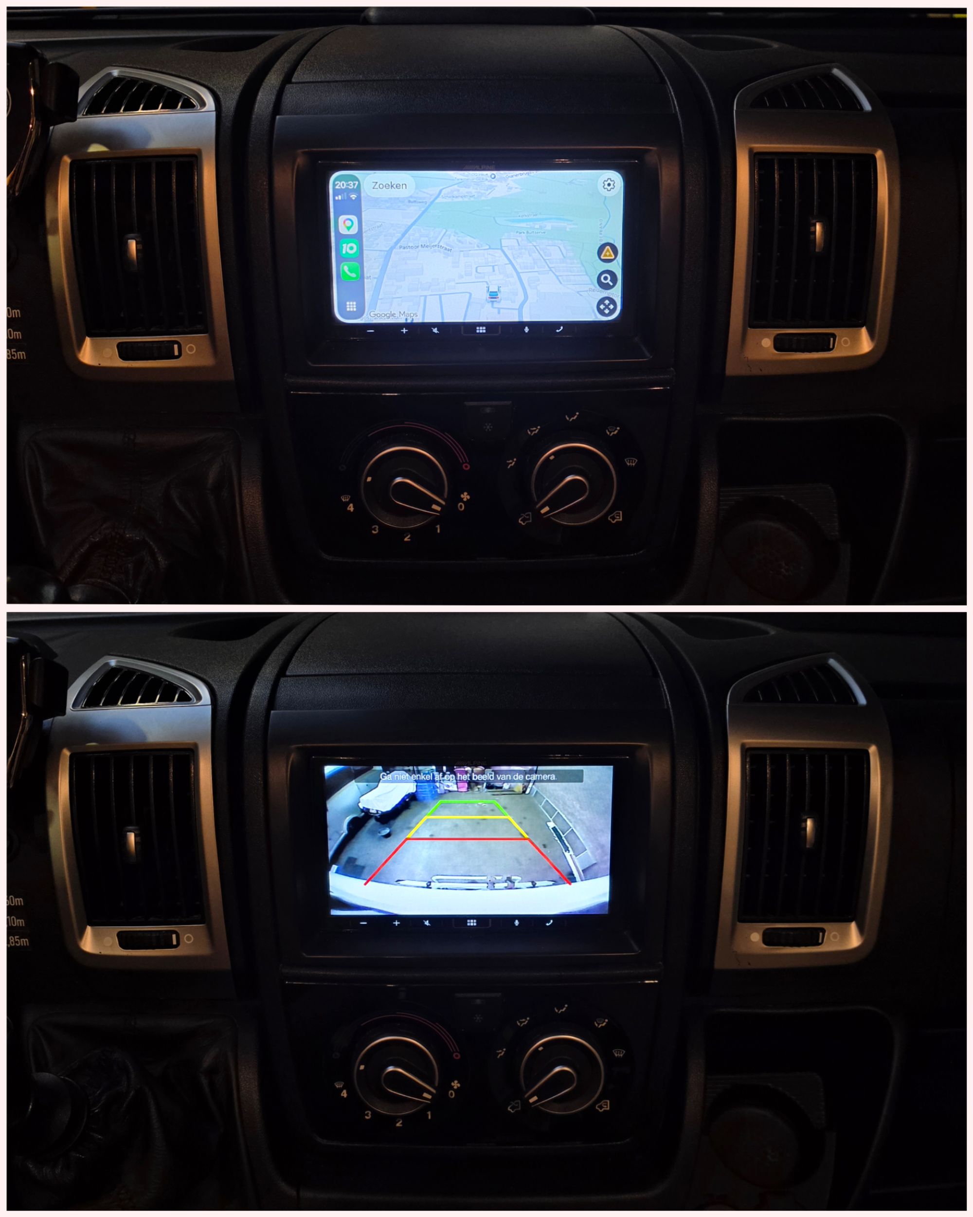 Navigatie van de camper
