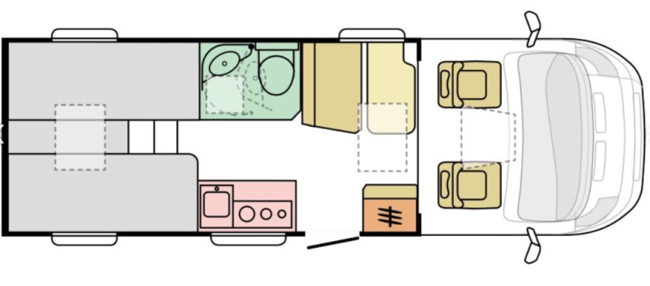 Indeling van de camper